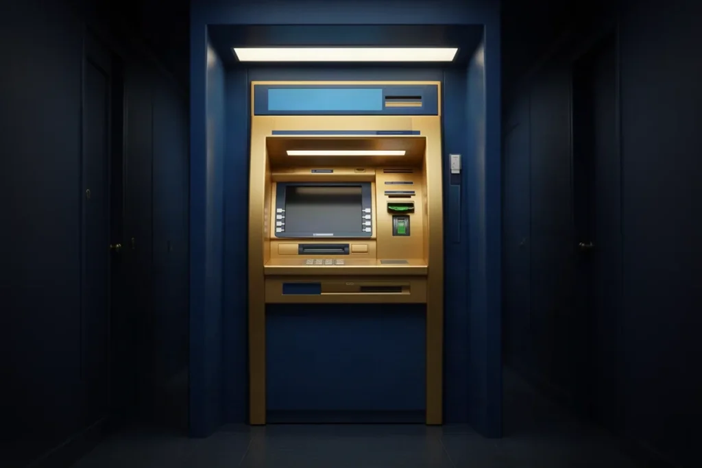 Ảnh minh hoạ cây ATM cho mục rút tiền hướng dẫn HELLO88