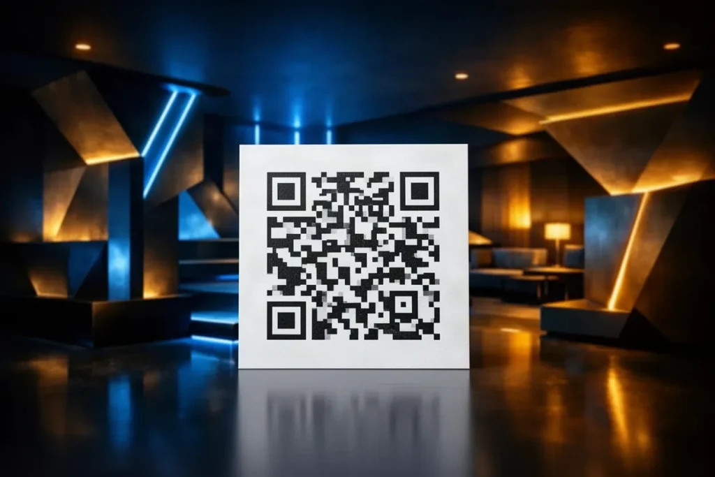 Ảnh minh hoạ mã vuông trừu tượng cho mục tải app hướng dẫn HELLO88